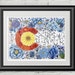 Colorado Flag - Flowers and Aspens - Colored Pencil - Hand drawn - 8x10 Print - Illustration - Colorado Art