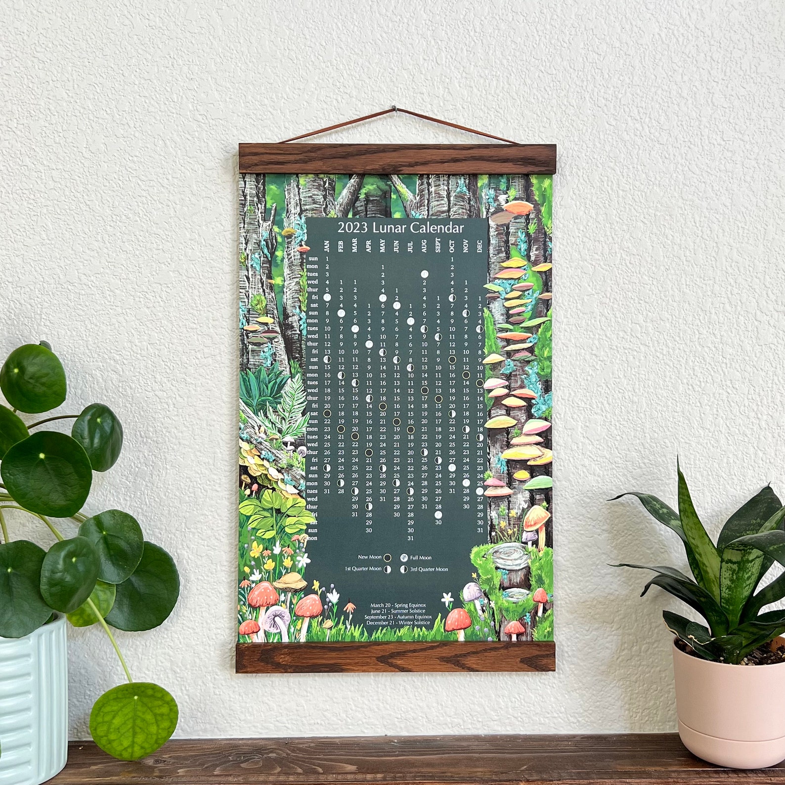 2023 Lunar Calendar Moon Phases Moon Calendar 2023 - Etsy