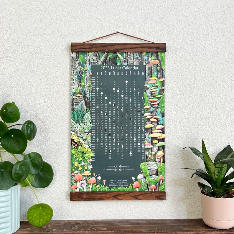 2023 Lunar Calendar Moon Phases Moon Calendar 2023 - Etsy