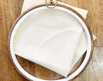 8" Non-Slip Embroidery Hoop with Monk's Cloth (12"x12")