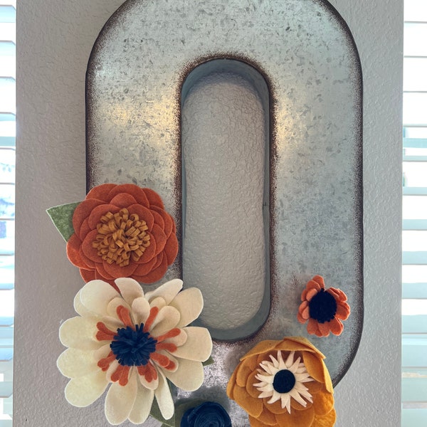 Magnetic Felt Flowers, Felt Flowers, Refrigerator flower magnets