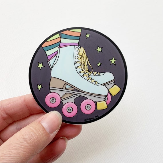 Roller Skate Vinyl Sticker, Water Resistant Stickers, Roller Skating Art,  Weather Resistant Stickers, Skating Lover, Vintage Art 