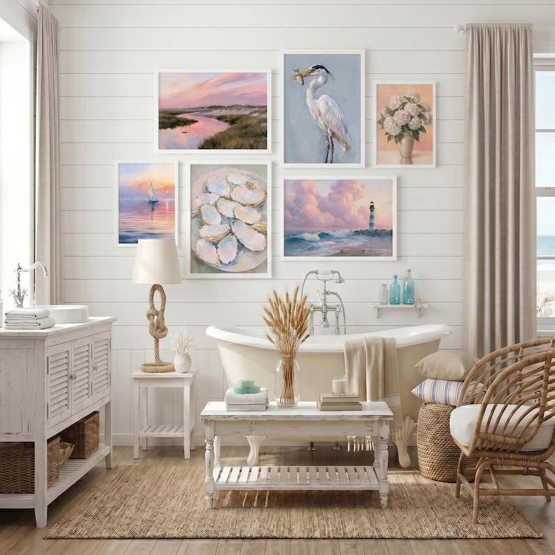 Summer Art Prints, Coastal Decor, Gallery Wall Set, Beach Themed Art bild 5