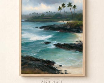 Tropical Art Print, Coastal Home Decor, Coastal Lover Art, Ocean Artwork