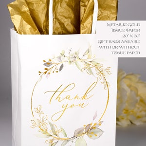 Wedding Thank You Bags for Gifts Bridesmaid Gift Bag Client Appreciation Thank You Bag Birthday Thank You Bag Hotel Thank You Bag Boho Gold image 8