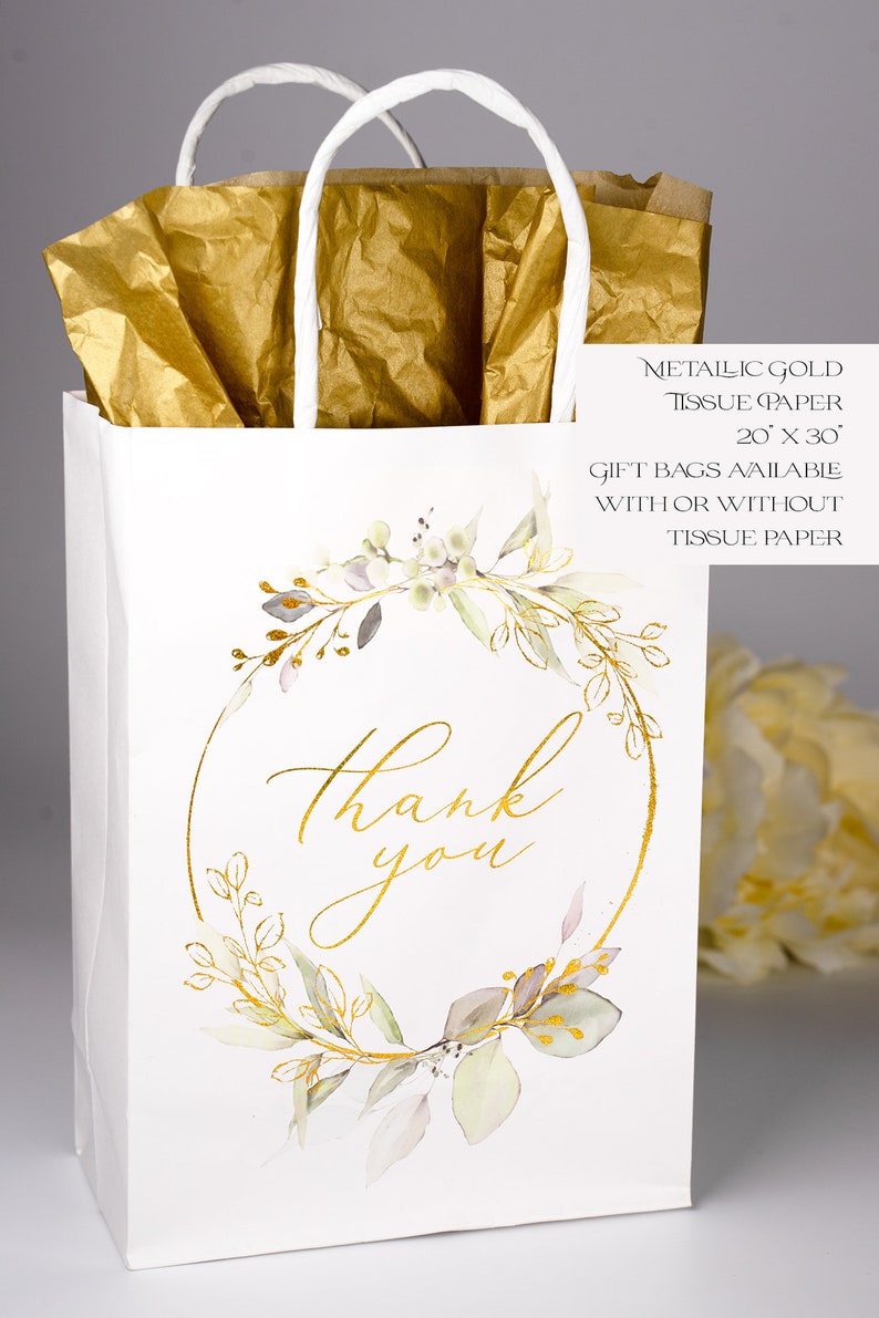 Wedding Thank You Bags for Gifts Bridesmaid Gift Bag Client Appreciation Thank You Bag Birthday Thank You Bag Hotel Thank You Bag Boho Gold image 8