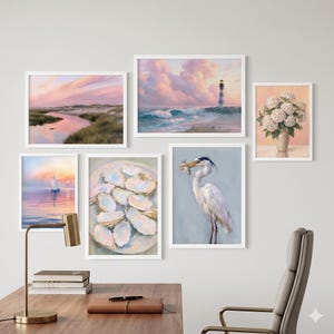 Summer Art Prints, Coastal Decor, Gallery Wall Set, Beach Themed Art bild 6