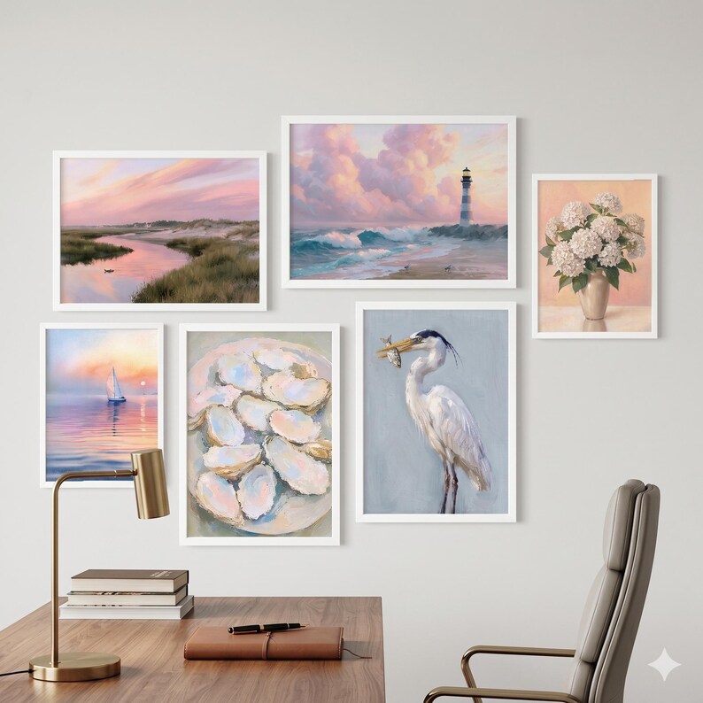 Summer Art Prints, Coastal Decor, Gallery Wall Set, Beach Themed Art bild 6