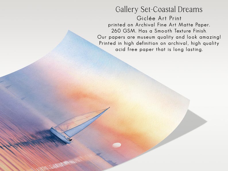 Summer Art Prints, Coastal Decor, Gallery Wall Set, Beach Themed Art bild 13