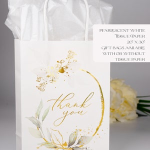 Wedding Thank You Bags for Gifts Bridesmaid Gift Bag Client Appreciation Thank You Bag Birthday Thank You Bag Hotel Thank You Bag Boho Gold image 9