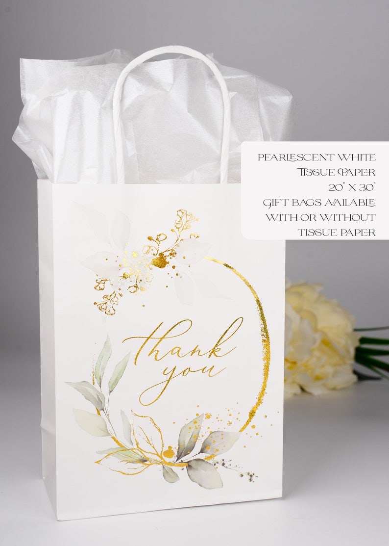 Wedding Thank You Bags for Gifts Bridesmaid Gift Bag Client Appreciation Thank You Bag Birthday Thank You Bag Hotel Thank You Bag Boho Gold image 9