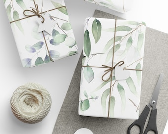 Anniversary Wrapping Paper Gift Wrapping Paper Eucalyptus Wrapping Paper Botanical Design Wrapping Paper Mothers Day Gift Paper Birthday
