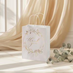 Wedding Gift Thank You Bag Bridesmaid Gift Bag Birthday Gift for Her Birthday Thank You Gift Friend Gift Girlfriend Gift Gold Eucalyptus