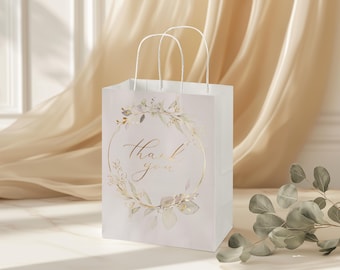 Wedding Gift Thank You Bag Bridesmaid Gift Bag Birthday Gift for Her Birthday Thank You Gift Friend Gift Girlfriend Gift Gold Eucalyptus