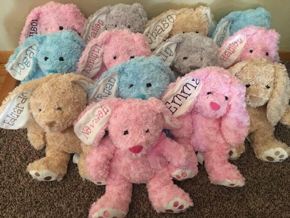 personalized plush bunny