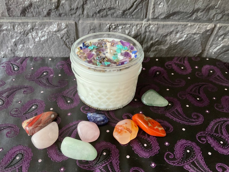 Crystal Candle With Hidden Mystery Crystal, Intention Candle - Etsy UK
