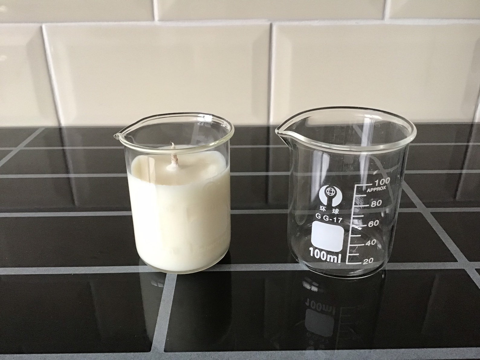 Geek Chic Laboratory Candles on Copper/rose Gold Coloured Tray Etsy