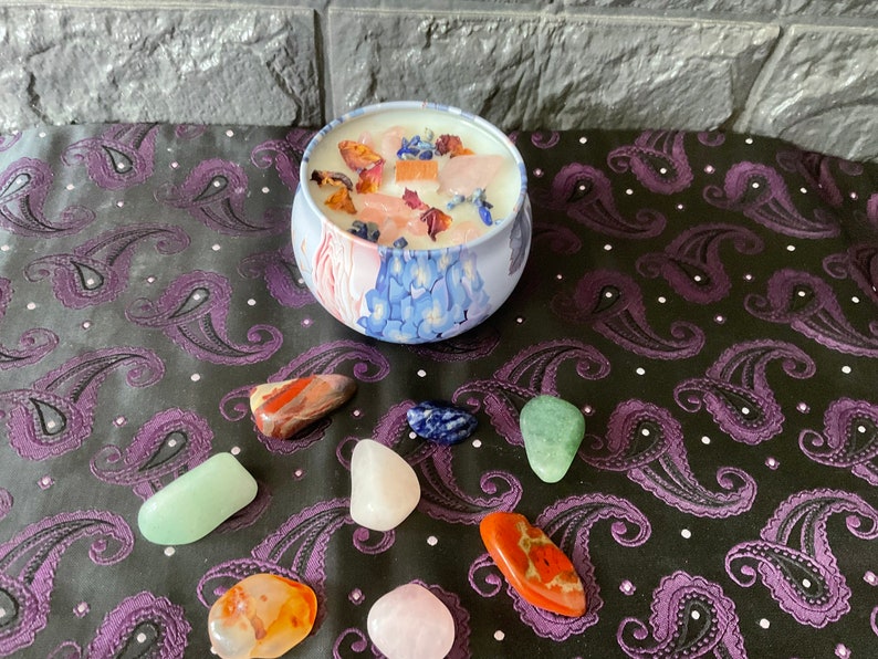 Crystal Candle With Hidden Mystery Crystal, Intention Candle - Etsy UK
