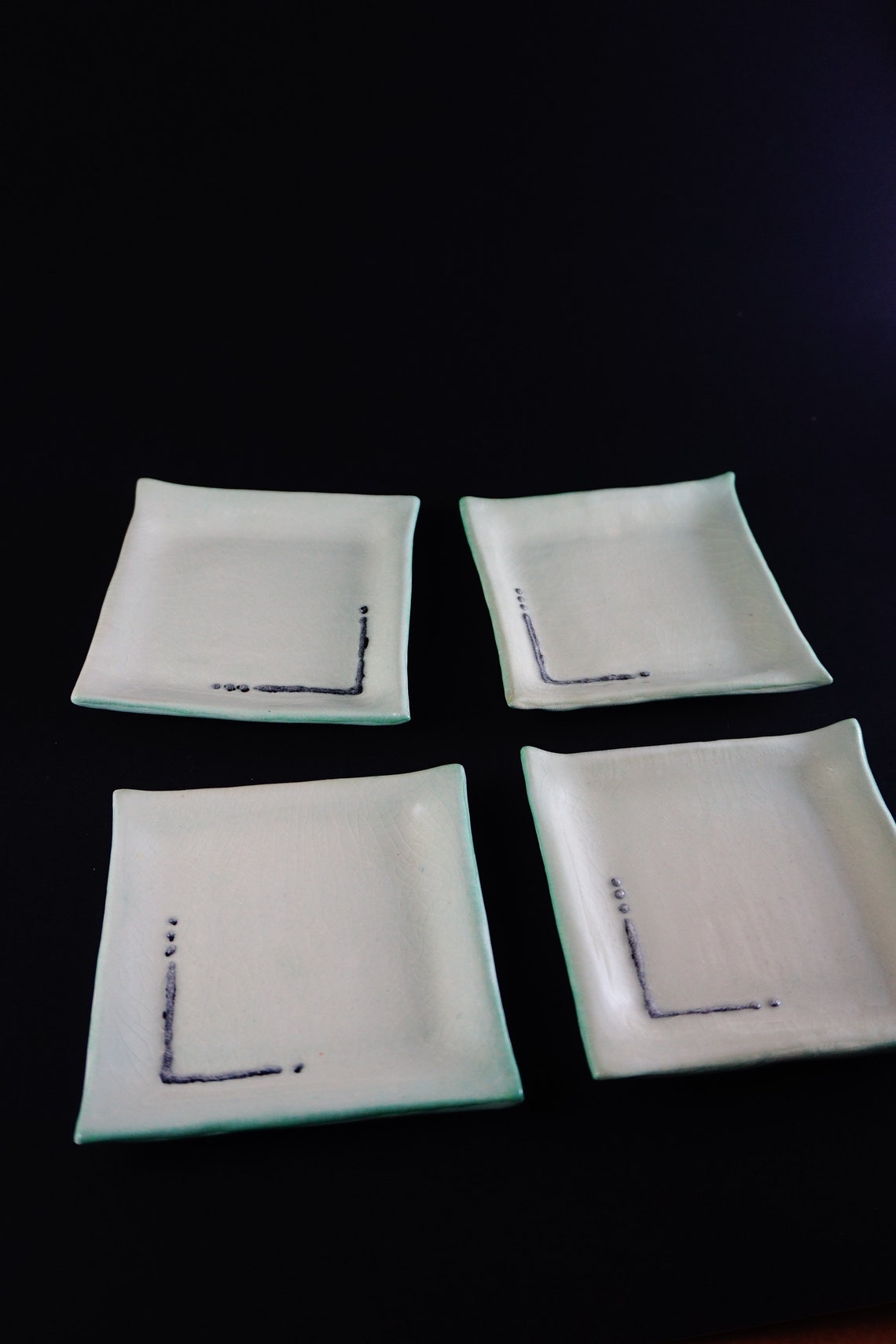 Small appetizer plates Set of 4 handmade ceramic plates Etsy Polska