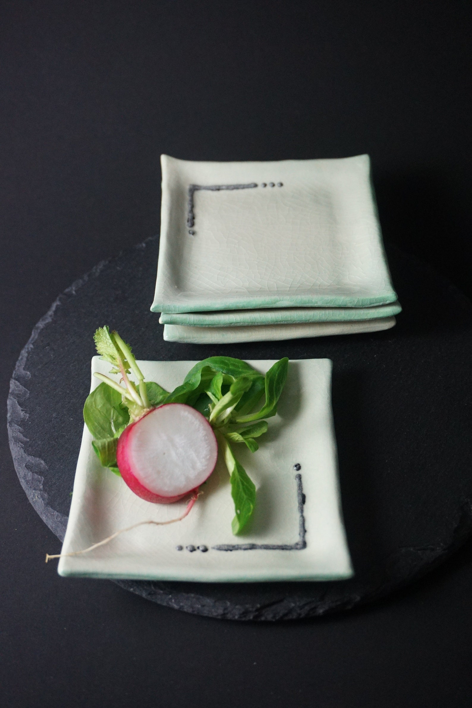 Small appetizer plates Set of 4 handmade ceramic plates Etsy Polska