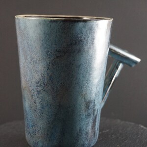 Ceramic mug, Blue Teamug, Handmade, Big Coffeemug, Christmas gift, 300ml, Gift for men afbeelding 8