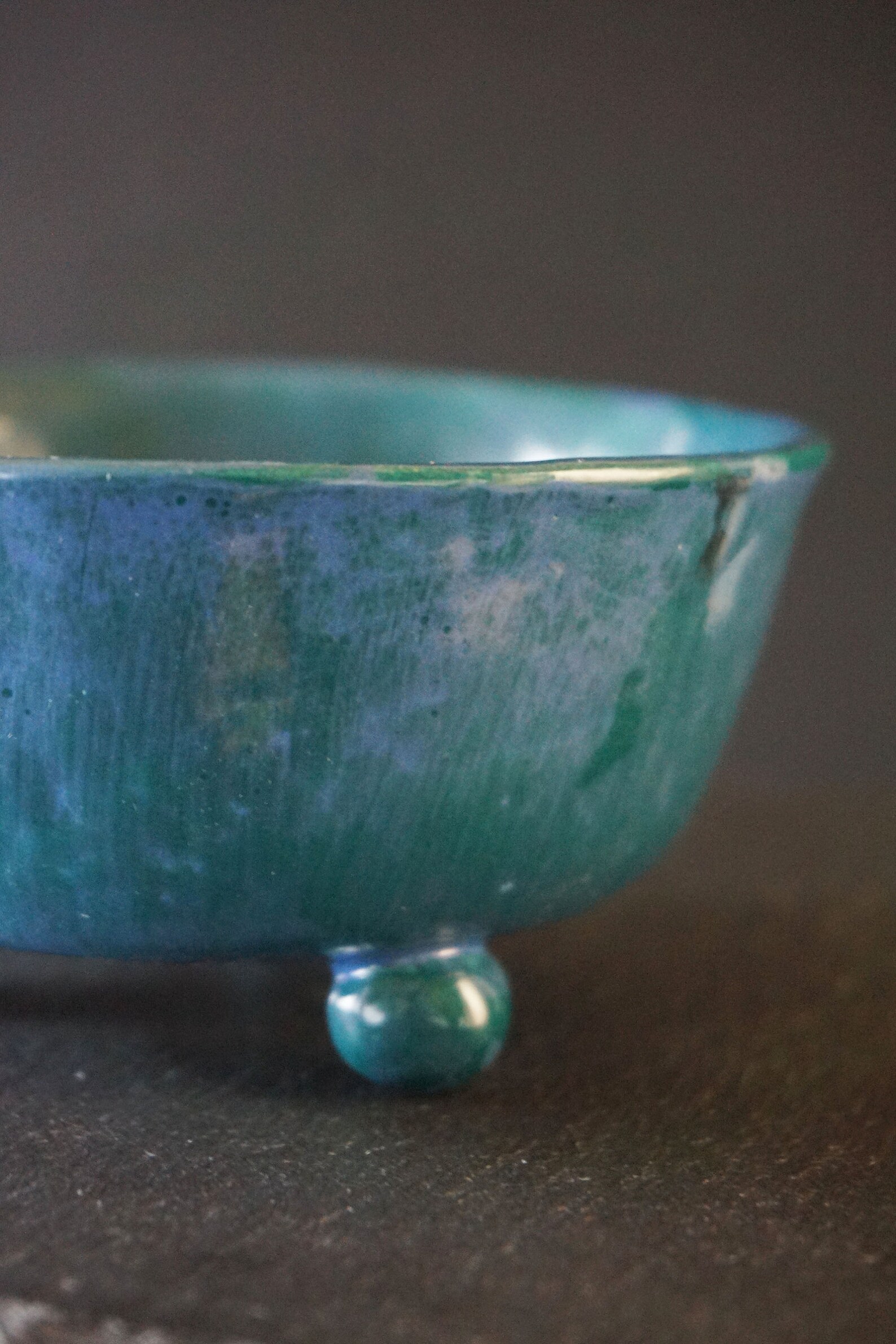 Tripod bowl Ceramic incense burner, bowl for burning incense on sand, pottery space clearing