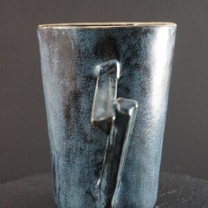 Ceramic mug, Blue Teamug, Handmade, Big Coffeemug, Christmas gift, 300ml, Gift for men afbeelding 7