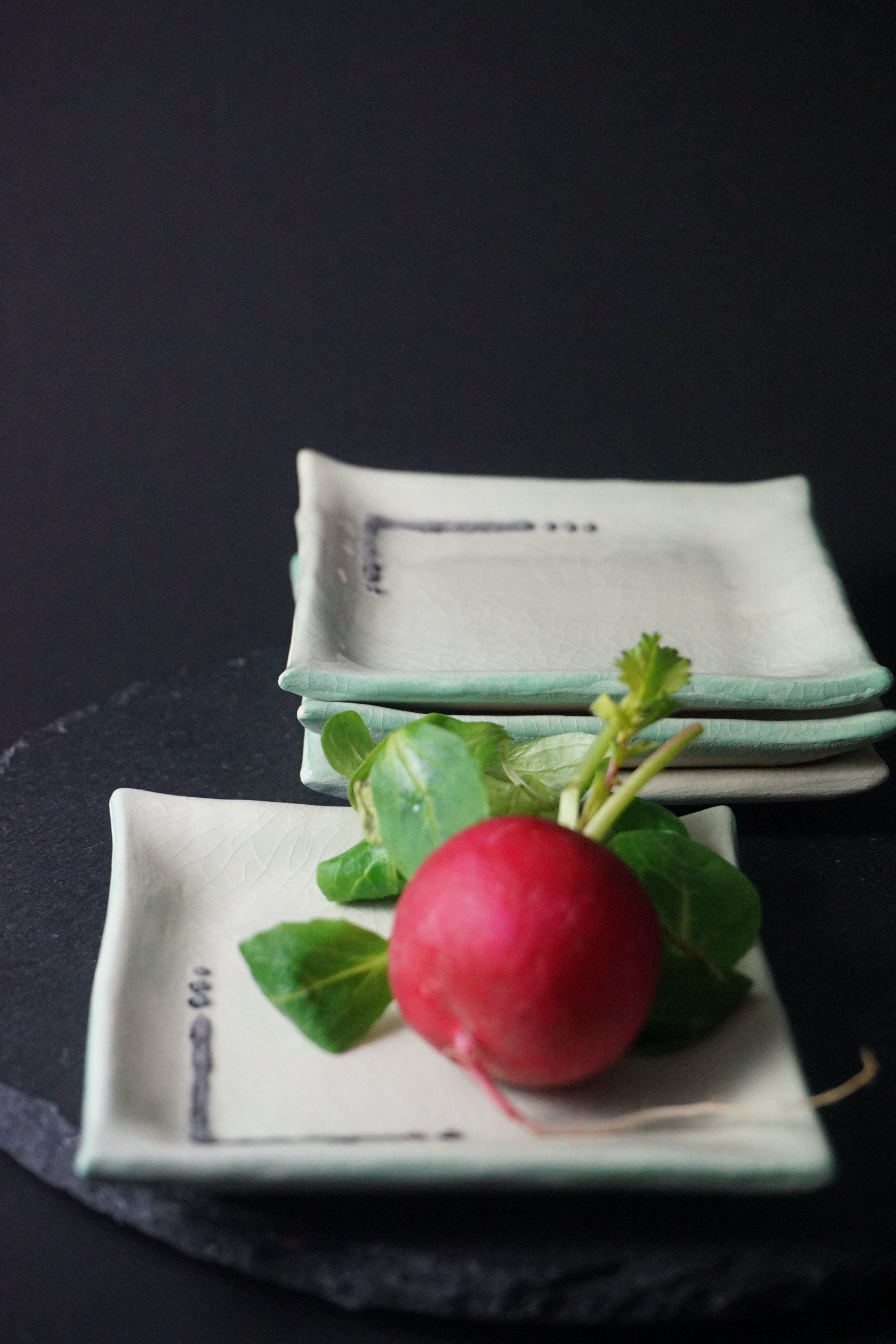 Small appetizer plates Set of 4 handmade ceramic plates Etsy Polska