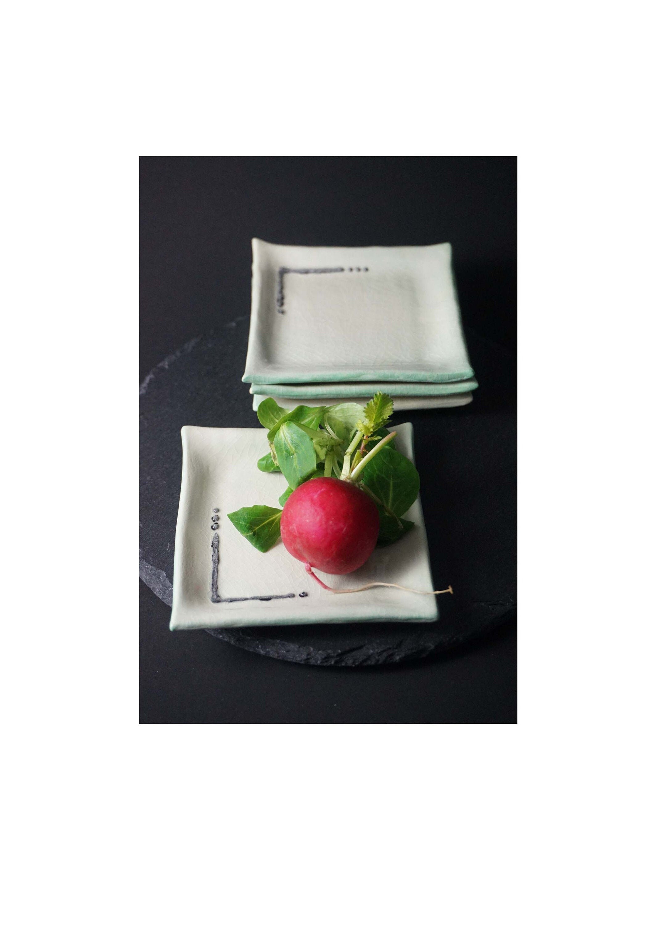Small appetizer plates Set of 4 handmade ceramic plates Etsy Polska