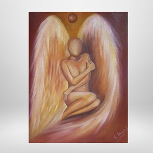 Engel-2, Original Oil Painting, Fantasy, Surrealism, Painting, Unique, Figures, Paintings, Mystical