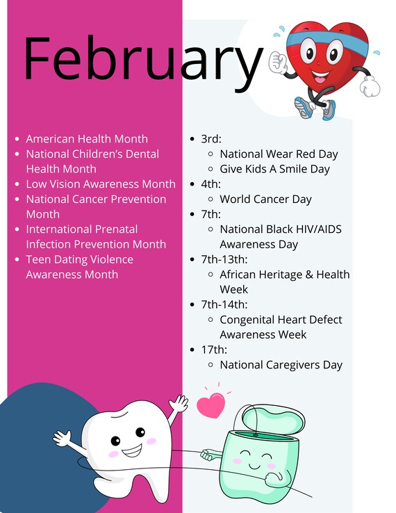 Marketing Health Observances Calendar 2023 Themes 4 Digital - Etsy
