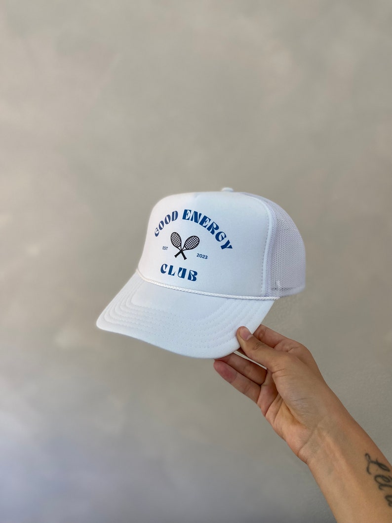 Good Energy Club Trucker Hat White