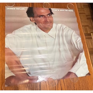 Rare Vintage James Taylor That&#39;s Why I&#39;m Here 1985 Promotional Music Poster