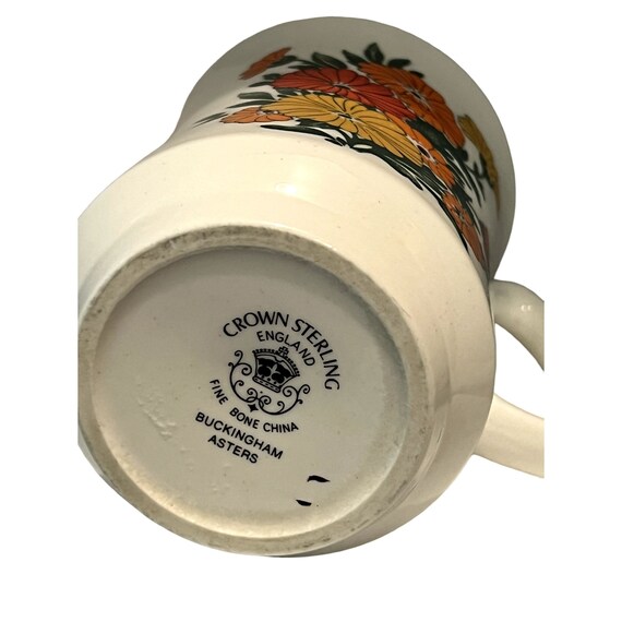 Vintage '60's Crown Sterling England Bone China Floral Coffee Mug