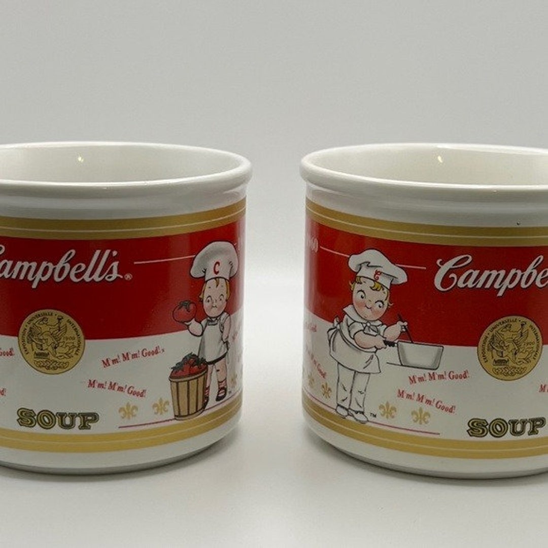Vintage 2001 Campbell's Soup Cups Mug Set 1950 1990 Etsy
