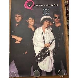 Vtg Promo Poster 1985 Quarterflash Back Into Blue Photographer Guido Harari