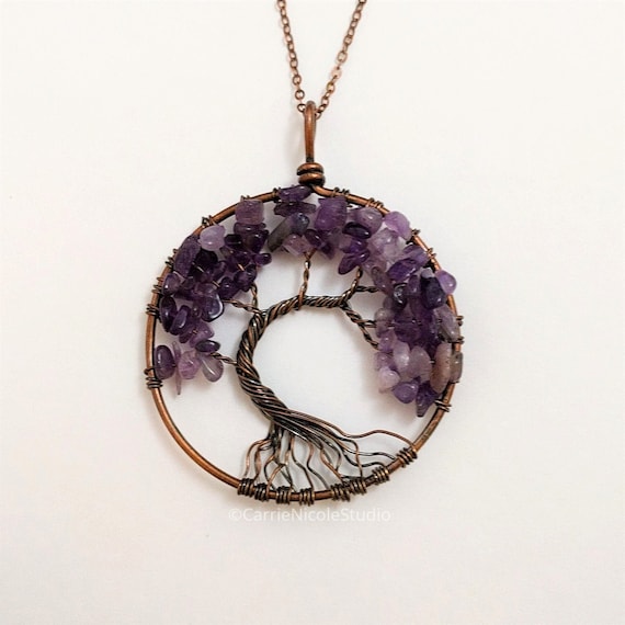 Tree of Life in Copper Circle Pendant Tree of Life in Copper Circle Pendant