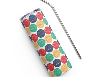 Dot Cats  - Stainless steel tumbler