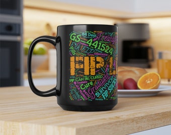 FIP LEGEND - Word Scramble - Black Mug, 15oz