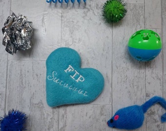 Refillable Cat Toy  - F.I.P Survivor Catnip Toy- Crinkle FIP Survivor Heart