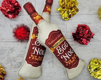 Refillable Cat Toy - Holiday Eggnog Lickeuer Kitty Kicker Bottle - Refillable