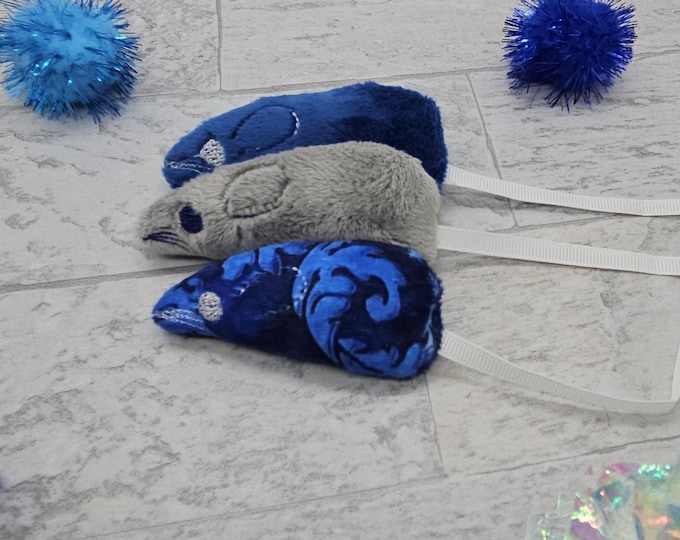 Featured listing image: Winter Wonderland Minky Meeses - Catnip Filled Mice