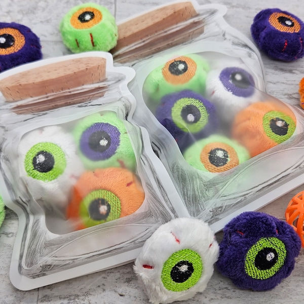 Catnip Filled Cat Toys- Jar O'Eyeballs