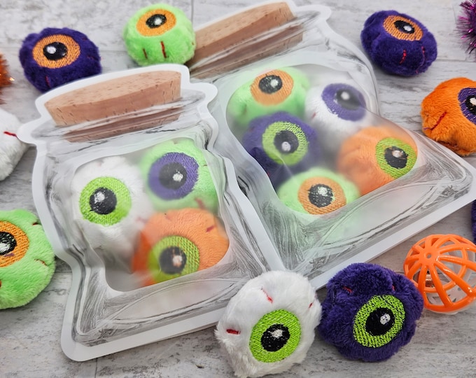 Featured listing image: Catnip Filled Cat Toys- Jar O'Eyeballs