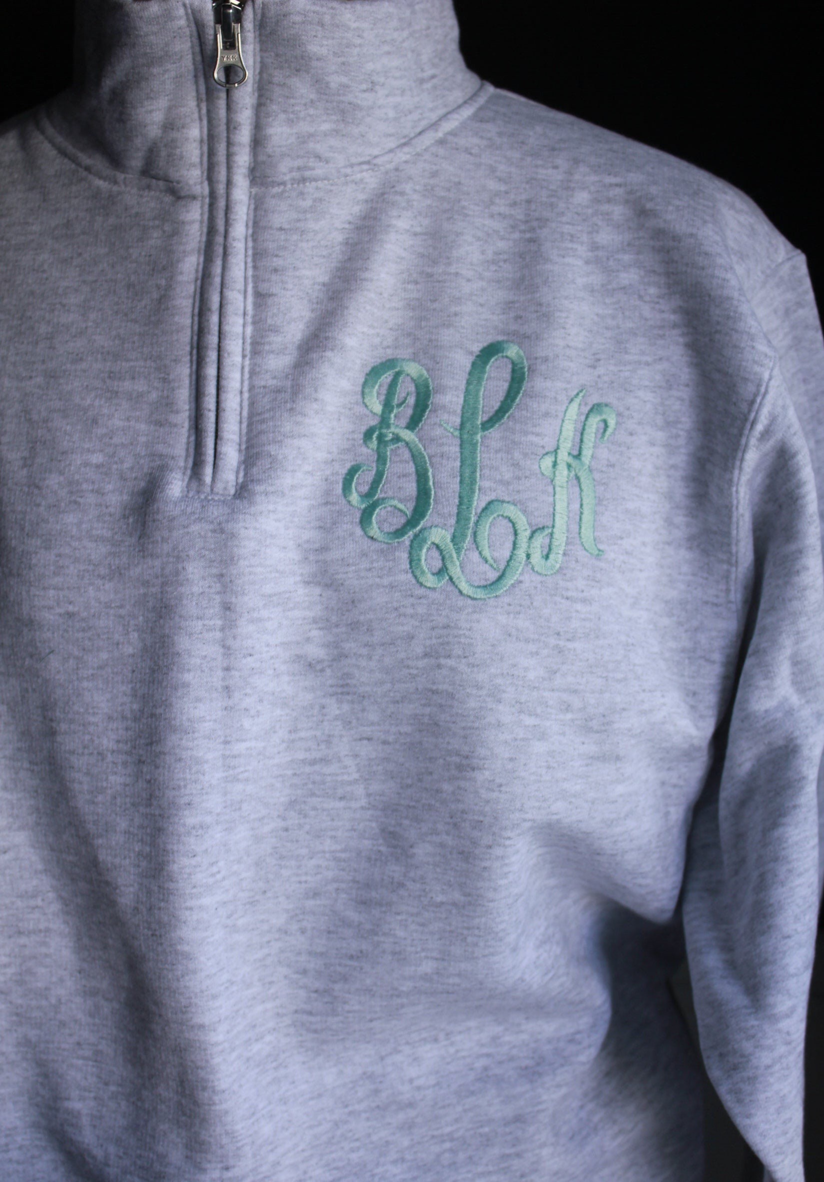quarter zip monogram sweatshirt