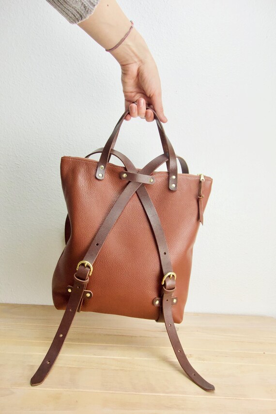 womens leather convertible backpack