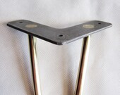 Brass Hairpin Leg (One Leg). Brass Bed legs. Brass Sofa legs. Brass Cabinet legs. Bench legs Dresser Legs. Brass legs. Brass furniture legs.
