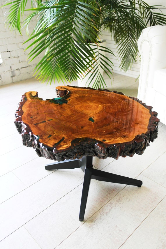 Luxury Round Live Edge Coffee Table Live Edge Table Corner Etsy