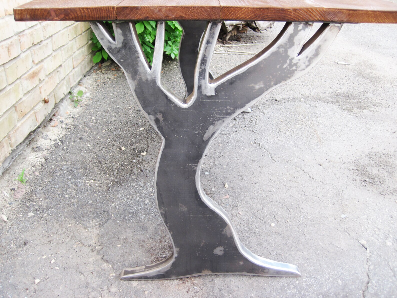 Oak Tree Table Legs. Dining table legs. Metal Table legs. Etsy