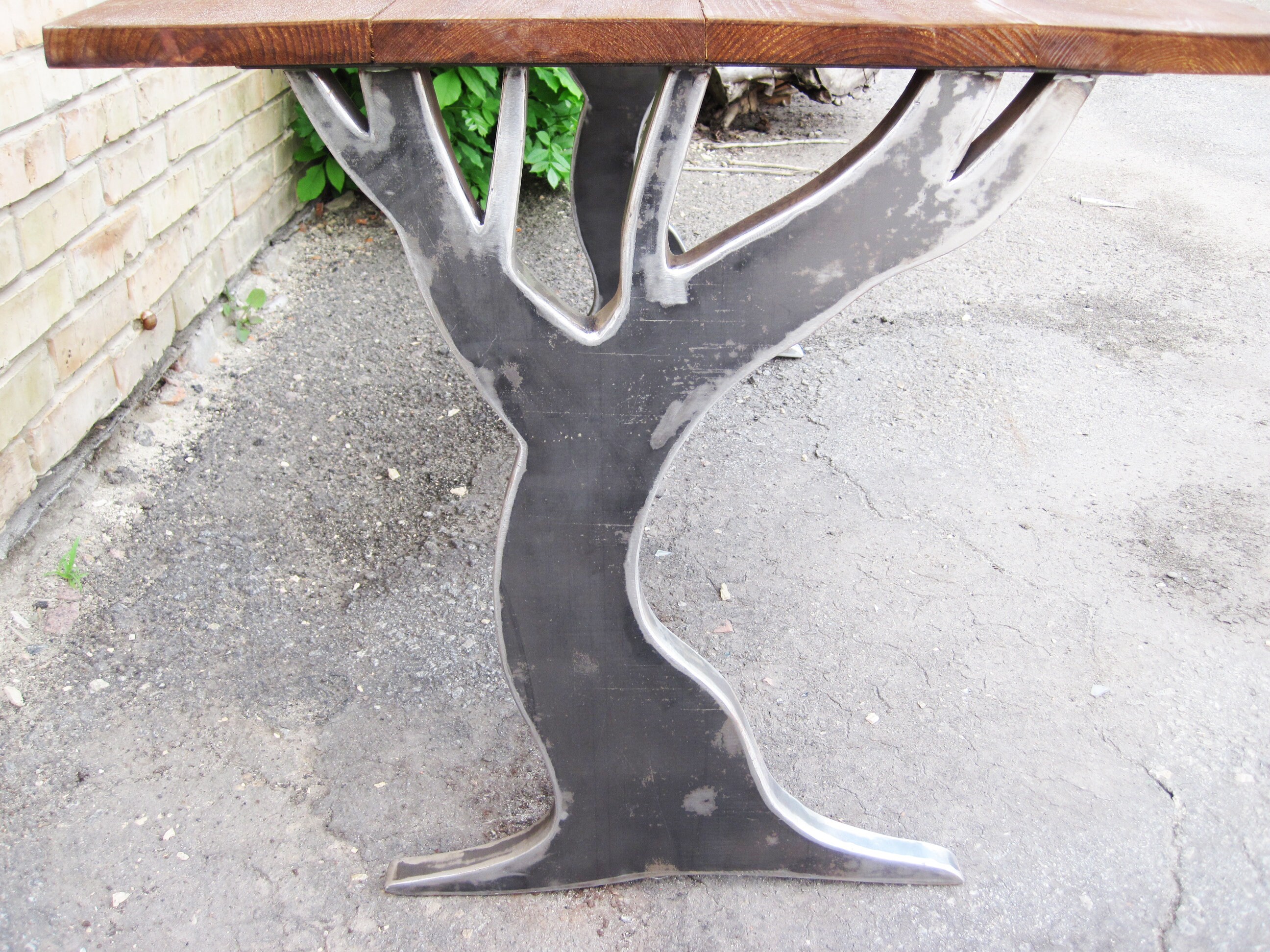 Oak Tree Table Legs. Dining table legs. Metal Table legs. Etsy